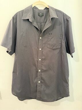 Obey Men's Short Sleeve Button-Down Shirt size L